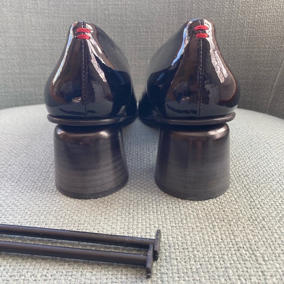 Halmanera Block Heels, Size 7 in Patent Black, Brand New - Picture 4 of 8